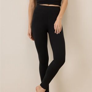 Pact Black High-Waisted Leggings with Compression Fit